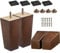 REGAL DISPLAY 5 Inch/12cm Solid Wooden Furniture Legs - Set of 4 Mid-Century Modern Square Replacement Feet for Sofa, Couch, Bed & Cabinet with M8 Bolts (Brown)