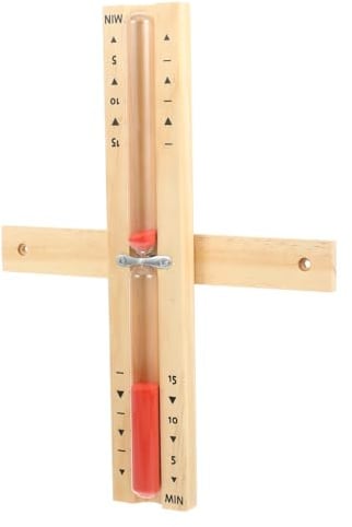 Abaodam Sanduhr Für Sauna Glasröhre Und Holz Transparenter Sauna-Timer Sauna-zubehör Und Dekoration