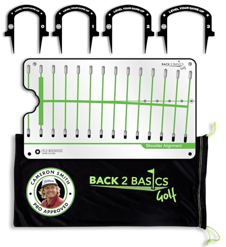 BACK 2 BASICS GOLF | Pro Path Golf Putting Alignment Mirror | Portable Golf Training Aids | Golf Swing Trainer Aid | Golf Training Equipment | For Outdoor Putting Green or Indoor Putting Mat