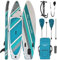 ALPIDEX Stand Up Paddle Set SUP 320 x 76 x 15 cm max. belastbar bis 200 kg Aufblasbar Stabil Leicht Komplett Set Tragetasche Paddel Finnen Luftpumpe Leash Repair Kit, Farbe:Earth