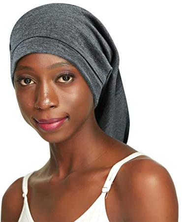 Hair Buff Sleep Cap Satin Lining for Dreadlocks, Braids, Curly Hair Adjustable Unisex