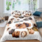 Loussiesd Meerschweinchen Bettwäsche 135x200cm Süße Meerschweinchen Gedrucktes Bettwäsche Set für Kinder Jungen Mädchen Tier Thema Bettbezug Set Weiche leichte Betten Set mit 1 Kissenbezug