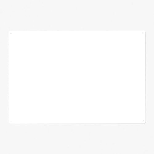 KalaMitica - Magnetische Wandtafel aus Stahl, Büro-Pinnwand für Magnete - Whiteboard beschreibbar 56 x 38 cm - Glänzend Weiß
