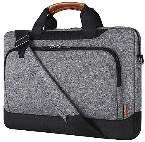 DOMISO 13.5-14 Pouces Sacoche pour Ordinateur Portable avec Bandoulière Compatible avec MSI Prestige 14/Asus Chromebook/Dell Latitude/HP ProBook/MacBook/Acer Swift 3,Gris