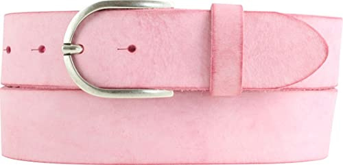 BELTINGER Damen-Gürtel aus weichem Vollrindleder Vintage-Look 4 cm | Jeans-Gürtel für Damen 40mm | Ledergürtel Used-Look | Fuchsia 100cm