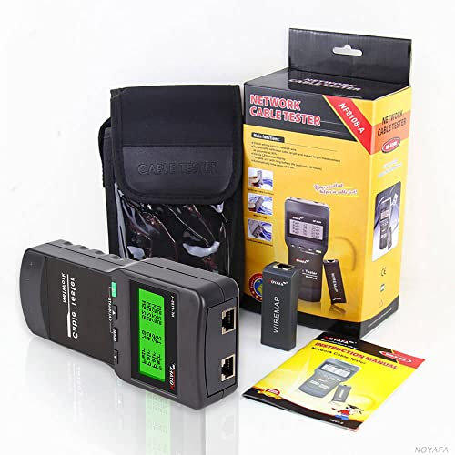 NOYAFA Cable and Network tester NF-8108-A Internet Cable Tester Cable Tracker With LCD Display Measure Length Cabl Multifunctional Tester Network Tool