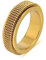 Gualiy Ringe Edelstahl Herren, Gold Herren Ring 6.2MM Masche Spinner Ring Größe 60 (19.1)