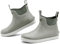 Rumkok Gummistiefel Herren Halbhoch, Grundlegend Wasserdicht Atmungsaktiv Stiefeletten, Anti-Rutsch Mode PVC Schwarz Chelsea-Stiefel, Gummistiefel Herren, Grau, 44 EU