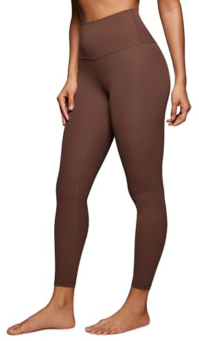 CRZ YOGA Women's Butterluxe Yoga Leggings 25'' - High Waisted Workout Gym Leggings Buttery Soft Yoga Pants Coffee Brown 16