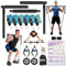 Pilates Bar Set, 6X Fitnessbänder Set Widerstandsbänder mit Stange, Griffe, Türanker, Fußschlaufen, Resistance Bands & Tragbarer Handtasche für Indoor Home Gym und Outdoor