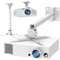 ABIS Universal Wall/Ceiling Projector Mount - 15° Tilt, Flexible Installation - 43-65 cm Stand, Holds 15kg - Adjustable Head Hanging Kit for Home & Office