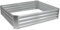 Harbour Housewares 1x Argent 120cm x 120cm Carrée Acier Galvanisé Lit de Jardin Surélevé - Grand Extérieur Légume Fleur Grandir Planteur Creux Boîte