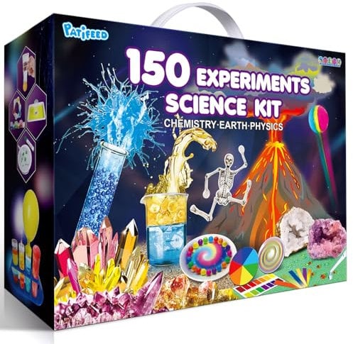 PATIFEED 150 Wissenschaft Experimente für Kinder, Chemie Physik STEM Projekt Aktivitäten für Jungen Mädchen, Lernen Spielzeug Geburtstag Geschenke Ideen