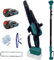 6 Zoll Kettensäge, Ersatz für Makita Einhand Kettensäge, Bürstenlos mit 2 x 3000mAh Akku und Ladegerät, Verlängerte Länge 90-240cm, Kleine Handkettensäge zum Schneiden von Bäumen