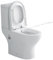 Close Coupled Toilet with Bidet, Integrated Combined Bidet Toilet All in One Back to Wall Comfort Height Toilets Short Projection Ceramic Pan Soft Close Seat Cistern Compact WC