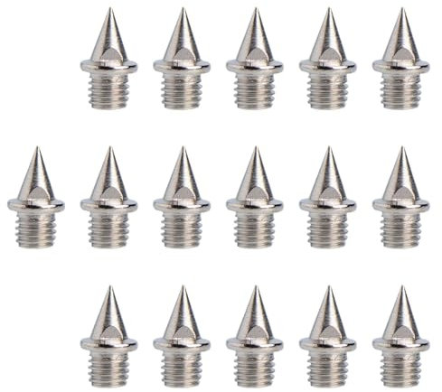 16 clavos de repuesto para zapatillas de atletismo, clavos de pista portátiles para adultos, clavos de acero resistentes de 7 mm para zapatillas de, Clavos Afilados Plateados
