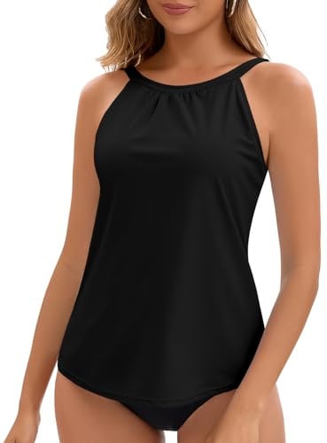 WOWENY Haut de Tankini rembourré pour Femme, Maillot de Bain d'été, Haut de Plage, sans Bas