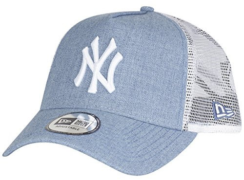 New Era MLB Heather Truck Adjustable Cap NY Yankees Hellblau Weiß, Size:ONE Size