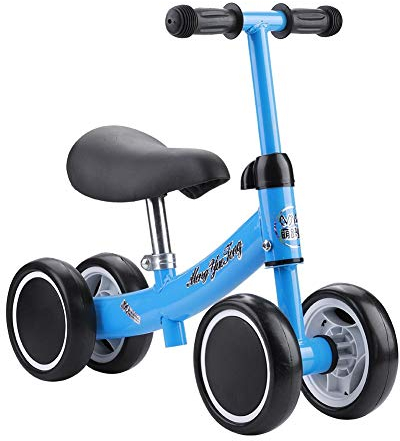 Ejoyous Kinder Laufrad, Lauflernrad Kinderdreirad Balance Fahrrad ohne Pedale Kinder Laufrad superleichtes Lauflernrad Balance-Roller für Baby und Kinder 1-3 Jahre Alt (Blau)