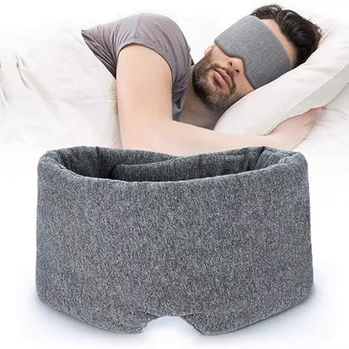 FIDDAA Schlafaugenmaske, verstellbare Augenbinde aus Baumwolle for Reisen, Flug, Erholung, Bequeme und atmungsaktive Schlafmaske for Damen und Herren (Color : A)