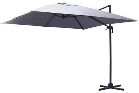 Vacchetti Giuseppe Ampelschirm aus Aluminium, 3 x 3 m, grau, seitliche Stange, Groß