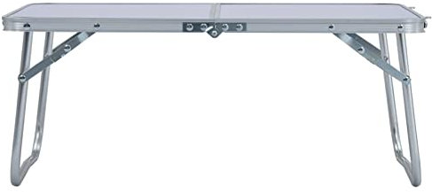 XIAOGUANG Klappbarer Campingtisch, Klapptisch, Camping Tisch, Tapeziertisch, Balkon Klapptisch, Beistelltisch, Campingmöbel, Weiß Aluminium 60 x 40 cm