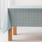 GAMUSI Mantel Antimanchas Tacto Tela Rectangular Cuadro Vichy, algodón Impermeable, 140x100 cm Color Agua