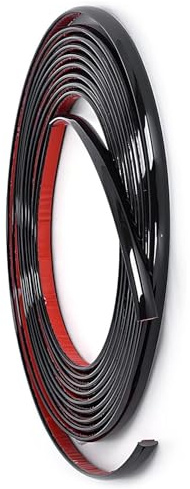 Bande Chromée Baguette Chrome Adhesive Noire 6mmx5m(6mm) | Bande Chrome Voiture pour Carrosserie Fenêtre Décoration Extérieure