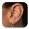 LOLIAS Creolen Silber 925 Hypoallergen Ohrringe Silber 925 Klein Schlafen Creolen Ohrringe mit AAA Zirkonia Silber Kreolen Ohrringe Set Schmuck Damen 6/8/10/12MM