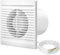 Litglobe 4 Bathroom Extractor Fan, 100mm Silent Wall Mounted Fan, 15W 120m³/h for Bathroom, Kitchen, Office