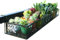 Hängeländer, Blumenständer, Pflanzenbehälter, Schmiedeeisen, Blumentopfregal, für den Innenbereich, fleischiges Blumenregal (schwarz, 25 x 50 x 12 cm)