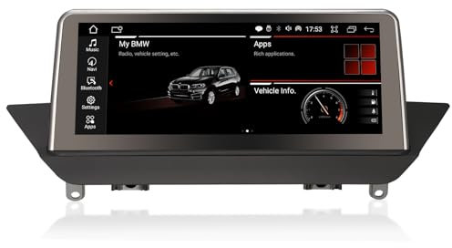 GONFEN 8 Núcleos 4GB RAM+64GB ROM Android 14 Radio Coche GPS Navegación para BMW X1 E84 CIC con Pantalla táctil de 10,25 Bluetooth Carplay inalámbrico Android Auto WiFi 4G Dab+ USB iDrive