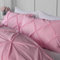 Highams Pintuck Duvet Cover Double, Luxury Duvet Cover Quilt Polycotton Bedding Set with Pillowcases Super Soft Comfy for Restful Sleep - Pink