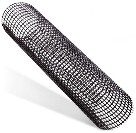 PWS 10x 1m Dachrinnenschutz Ø125-180 mm | Laubschutzgitter für Regenrinne | Dachrinnengitter Laubfang, UV-beständig, einfache Montage Schwarz | Laubstop laubfreie Dachrinne
