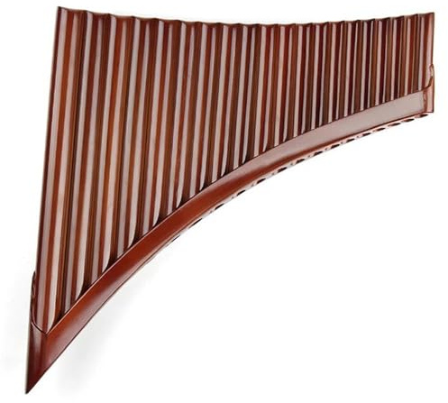 Panflöte Für Anfänger 20 Rohre Panflöte E Taste Mit Braunem Bambus Gemacht Musikinstrument Professionelle Leistung(LEFT)