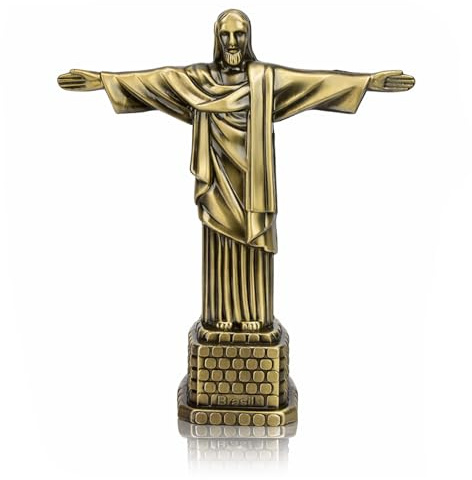 Jwthee Statue von Jesus Figur, Brasilien Christus Statue Modell Tourismus Souvenirs Vintage Christus der Erlöser Statue Desktop-Dekor Christus der Erlöser Statue Brasilien von Christus