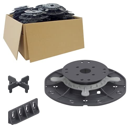 25 Stück Trevendo® Universal Stelzlager & Plattenlager M 30-45 mm für Holz, WPC und Stein
