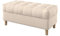 Furninero - Raffinierte gepolsterter Sitzbank Sitzhocker Sitzruhe Betthocker Ottomane, mit Stauraum, Gerundete Beine, 100 cm breit, Softi Beige Stoff (Wasserabweisen), Beige