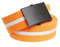 Urban Classics Unisex-Adult Belts Trio Gürtel, blk/blk+or.camo/blk+or.wht/blk, S/M
