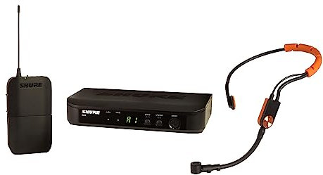 Shure BLX14/SM31 per Fitness e Aerobica con batteria 14h e raggio 100m Include microfono cuffia SM31FH e ricevitore singolo canale Banda K14 Microfono wireless UHF