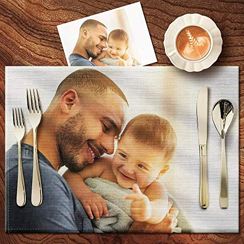 Tovagliette Americane Personalizzate con Foto, Tovagliette Colazione, Tovagliette Cotone Asilo, Idee Regalo Casa