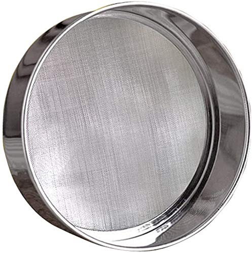 LOVEDAY 6 Flour Sieve Stainless Steel Professional Round Flour Sieve Strainer with 60 Mesh (6 Inch, 18/8 Steel)
