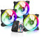 YEYIAN TYPHOON Kit 3 Ventiladores Gamer LED ARGB 120MM/1200RPM Concentrador y Control remoto SKU: YCF-3RGB-01