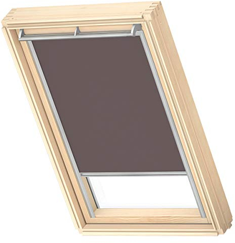 VELUX Original Dachfenster Verdunkelungsrollo für CK06, Taupe, mit Grauer Führungsschiene