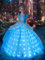 UPORPOR LED Leuchtendes Prinzessin Kleid Mädchen, Kinder Prinzessin Kostüm für Karneval Party Cosplay Halloween Weihnachten Fasching Verkleidung 120