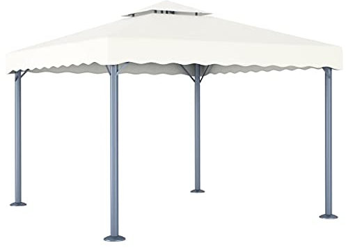 Lechnical Garden Canopy,Outdoor Pop Up Gazebo,Hot Tub Sun Canopy,Gazebo 300x300 cm Cream Aluminium