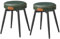 VASAGLE EKHO Kollektion - Esszimmerstühle, 2er Set, Küchenstühle, Kunstleder, Mid-Century-Modern-Stil, 48,2 cm hoch, für Küche, Esszimmer, einfacher Aufbau, waldgrün LDC170C02
