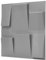 NOVECRAFTO Geometric Effect 3D Wall Panels - 6 Sheets Covering 1.5 sqm | 16.15 sqf Interior Cladding Set | 3D Wall Tiles Geometric Squares Design in Matt Grey-Silver - Each Panel Size 19.6 x 19.6