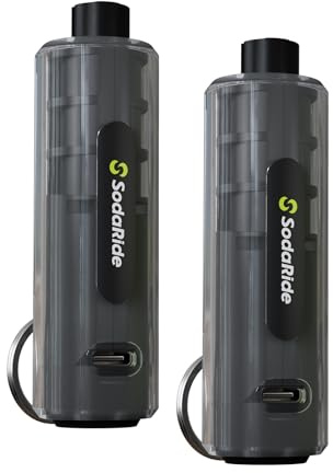 SodaRide Window Breaker Seatbelt Cutter with Flashlight,2 in 1 Car Escape Tool Key Chain,Safe Hammer Glass Breaker Under Water,2 Pack Black