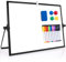 Magnetic Whiteboard Abwischbar für Schreibtisch,Magnetische tragbare doppelseitig beschreibbar Staffelei Whiteboard (30 x 40 cm- Schwarz)